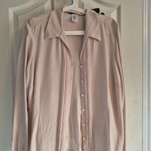 Jones New York Soft Pink Silk Top